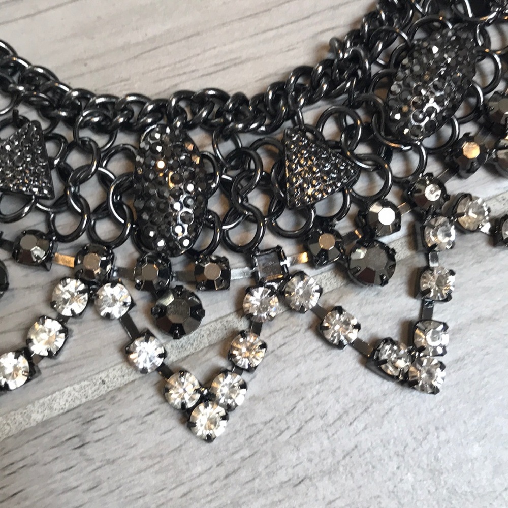 Mesh Studded Statement Necklace